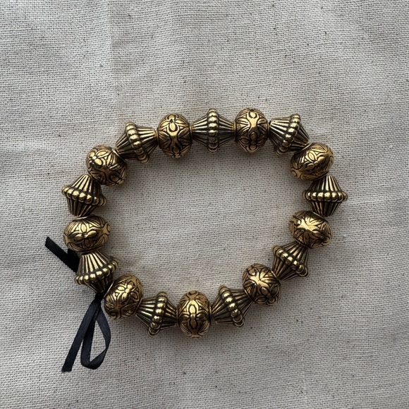 Handmade Ribbon Bracelet 💛🖤 - Picture 2 of 6